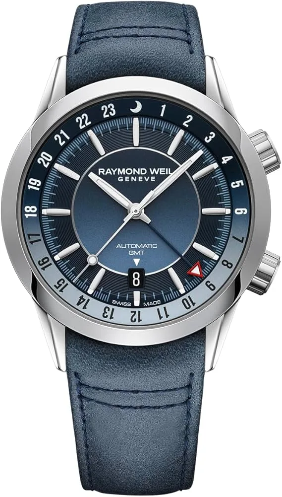 RAYMOND WEIL Freelancer GMT Men’s Watch – Blue Gradient Dial, 41mm