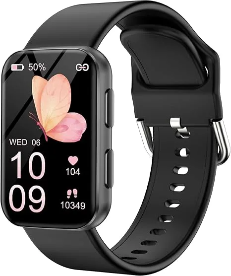 MorePro Health Fitness Tracker – Blood Oxygen, Heart Rate & Sleep Monitor, 120+ Sports Modes (Black)