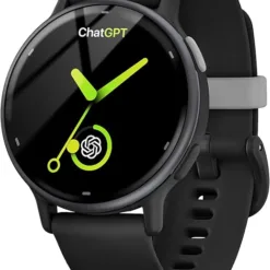 AI ChatGPT Translator Smartwatch – Fitness Tracking, Titanium Alloy, Waterproof (Black)