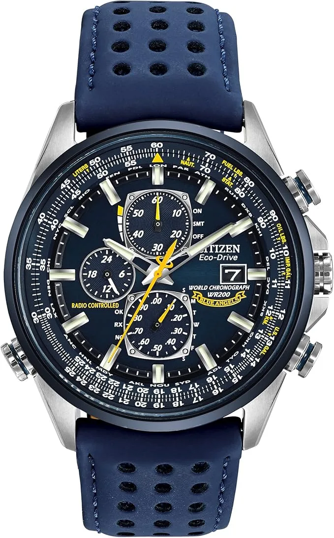 Citizen Men’s Eco-Drive Sport Luxury World Chronograph Atomic Timekeeping Watch – AT8020-03L